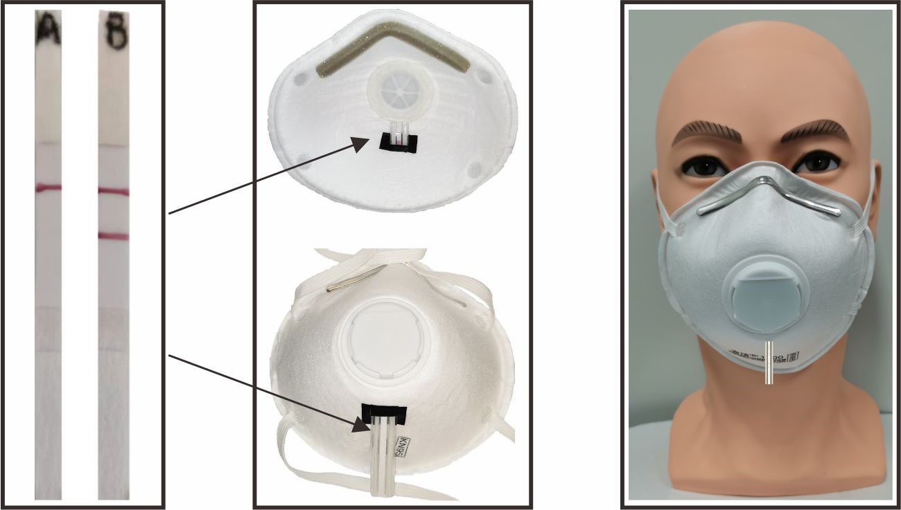 基于人体呼出物冷凝液的可视化检测口罩